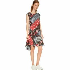 Robe mi-longue femme Desigual - Bleu Marine
