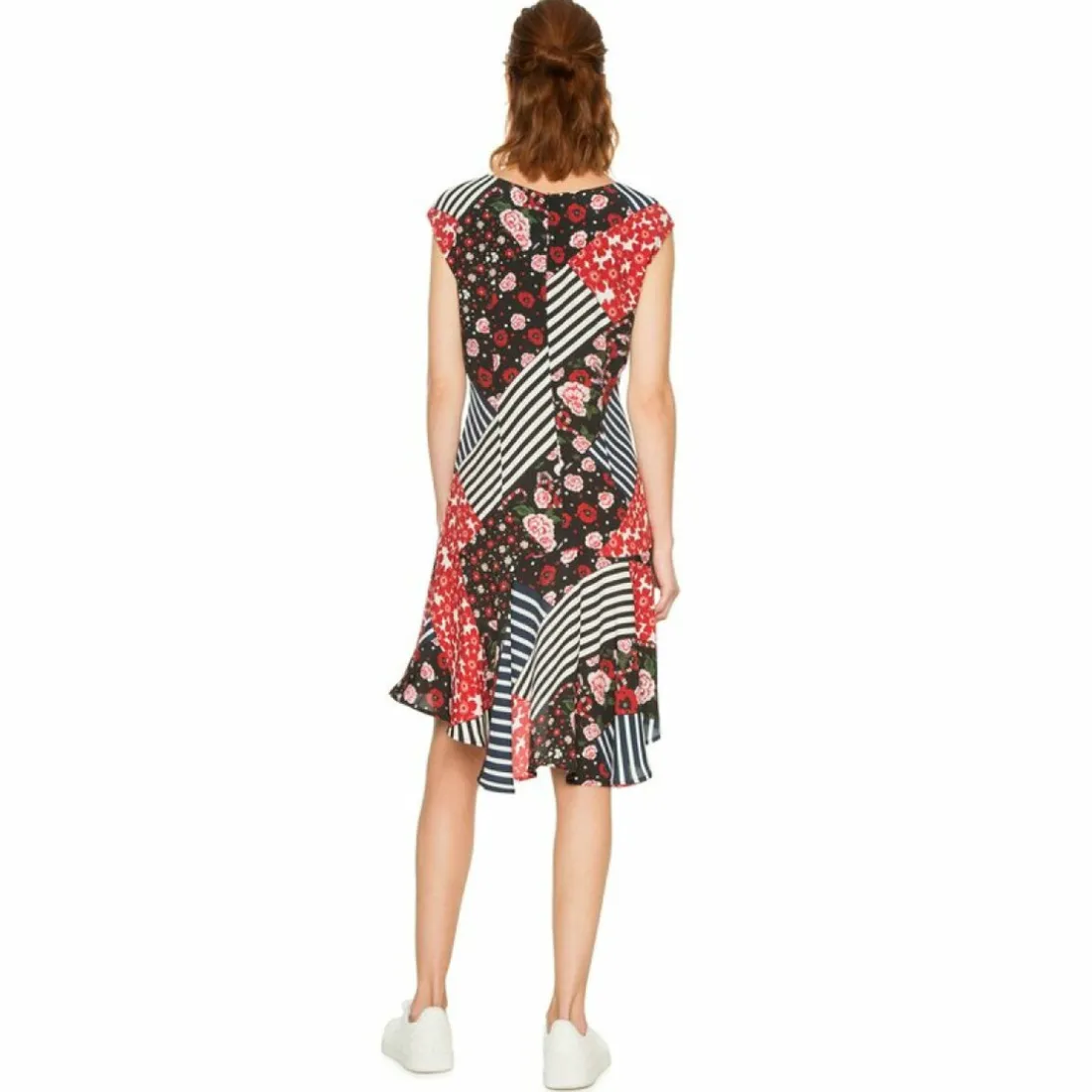 Robe mi-longue femme Desigual - Bleu Marine