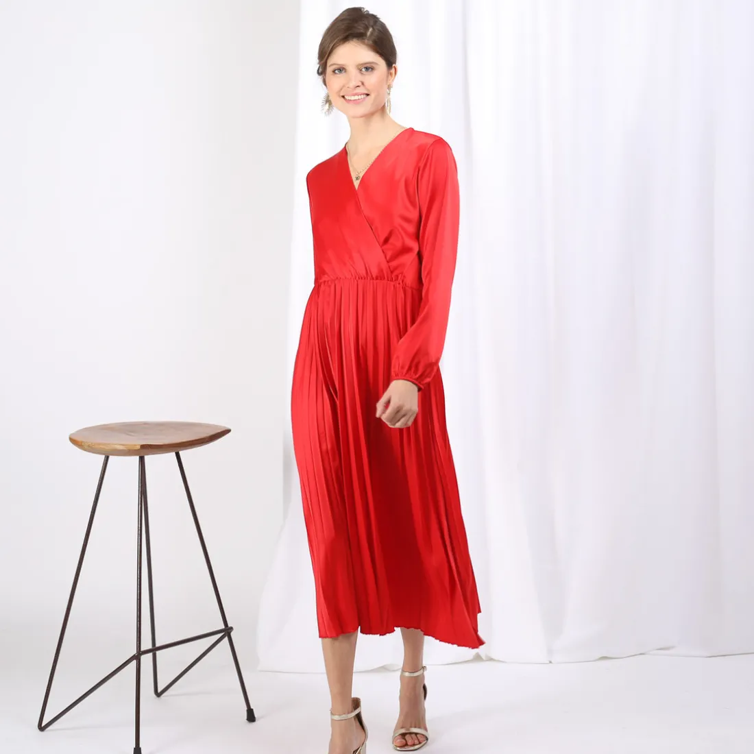 Robe plissée Gisèle