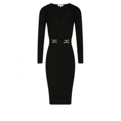Robe pull ajustée avec boucles