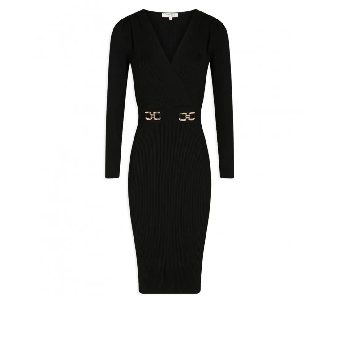 Robe pull ajustée avec boucles