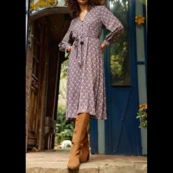Robe RAVENA flower en viscose multicolore