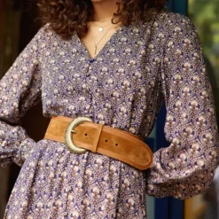 Robe RAVENA flower en viscose multicolore