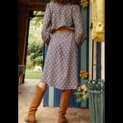Robe RAVENA flower en viscose multicolore