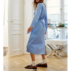 Robe REEM raye bleu en coton