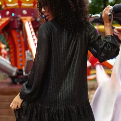 Robe ROSELIA noir en viscose