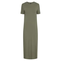 Robe T-shirt maxi en viscose Sofia vert Cléo Yara