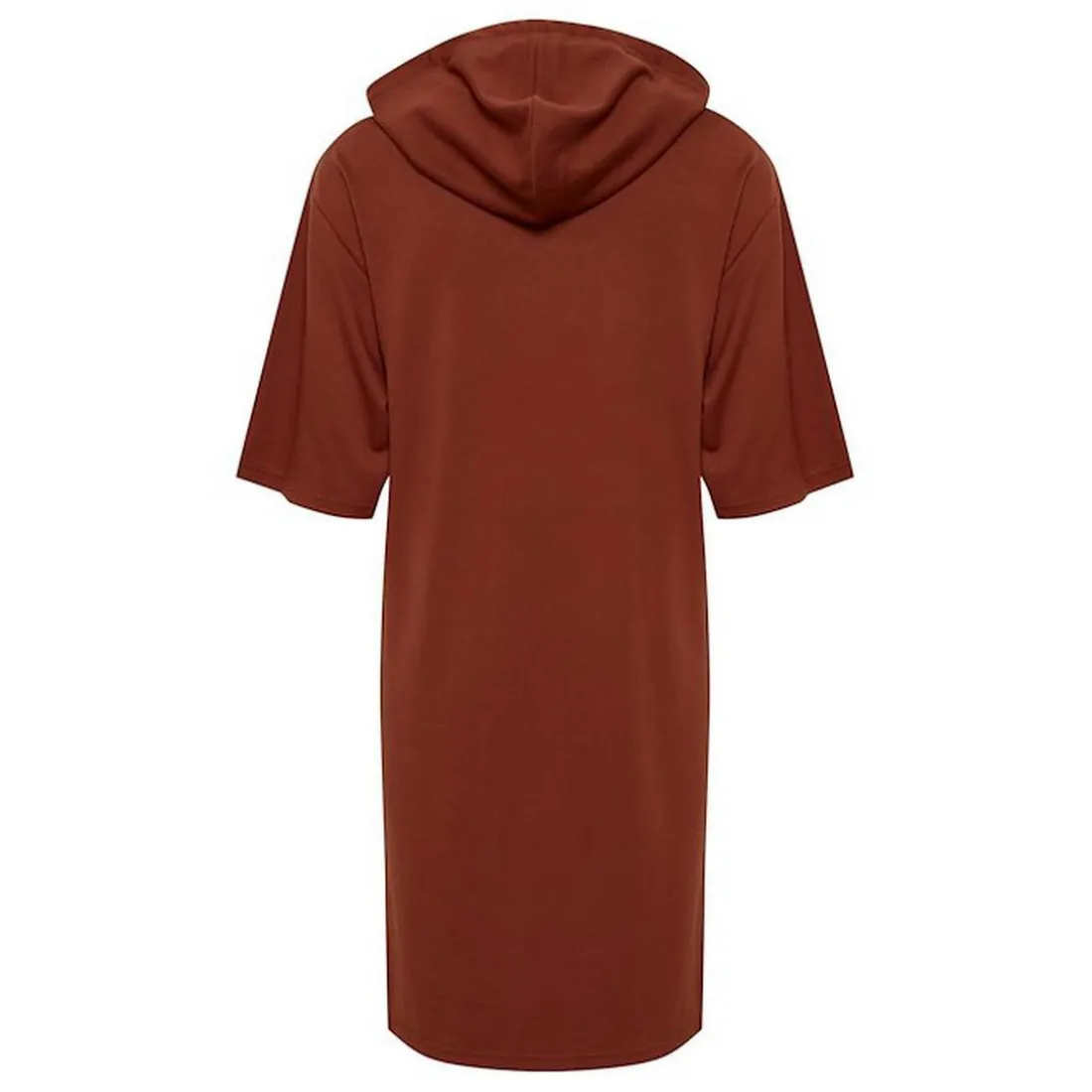 Robe uni en jersey marron