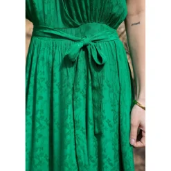 Robe YVORA vert en viscose