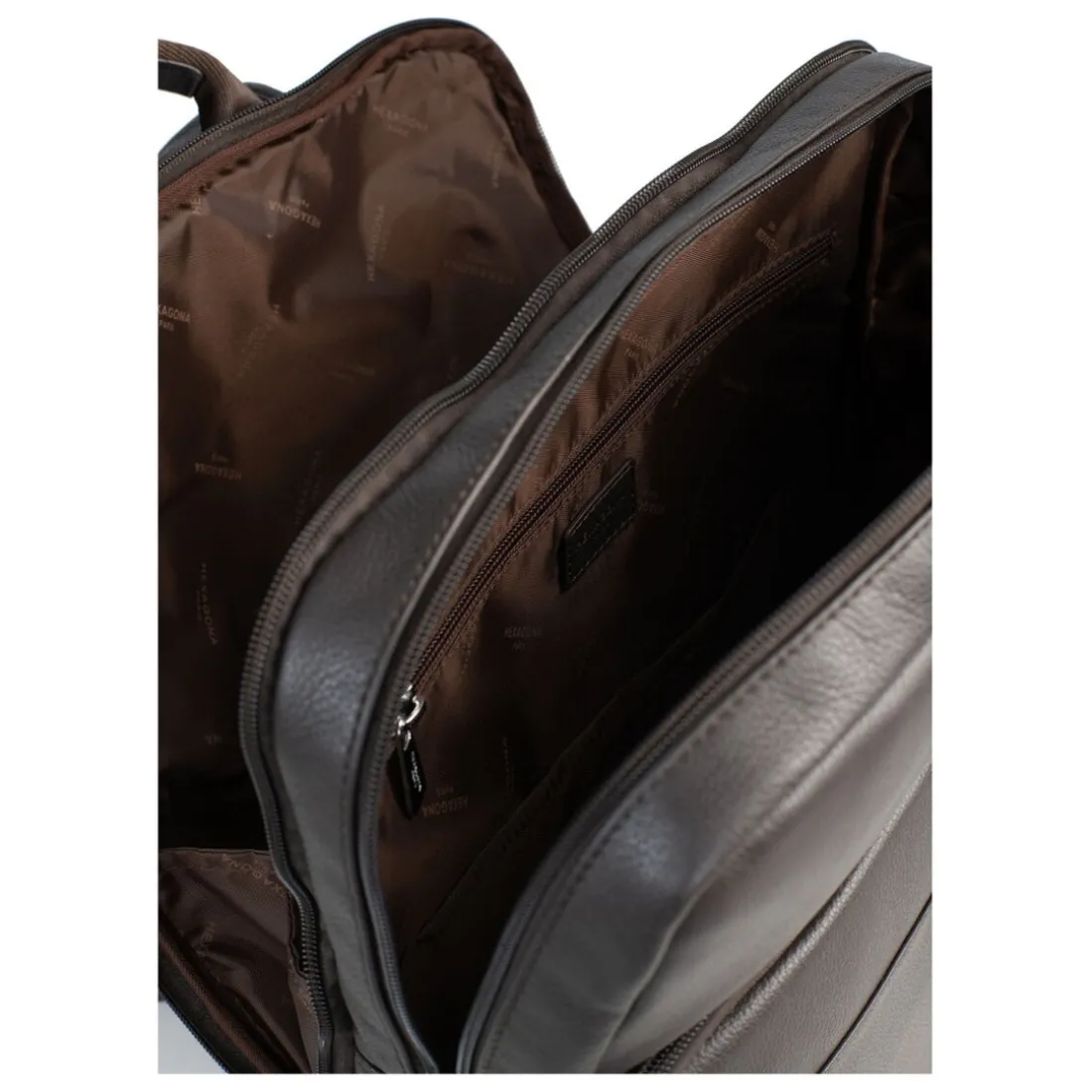 Sac à dos 15'' & tablette & A4 Cuir CONFORT Marron foncé