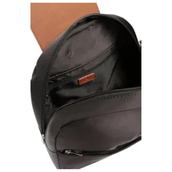 Sac à dos - Tablette & A4 - Noir/Marron - Pop en nylon