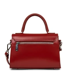 Sac à main A rabat avec fermoir S Suave Even en cuir rouge carmin