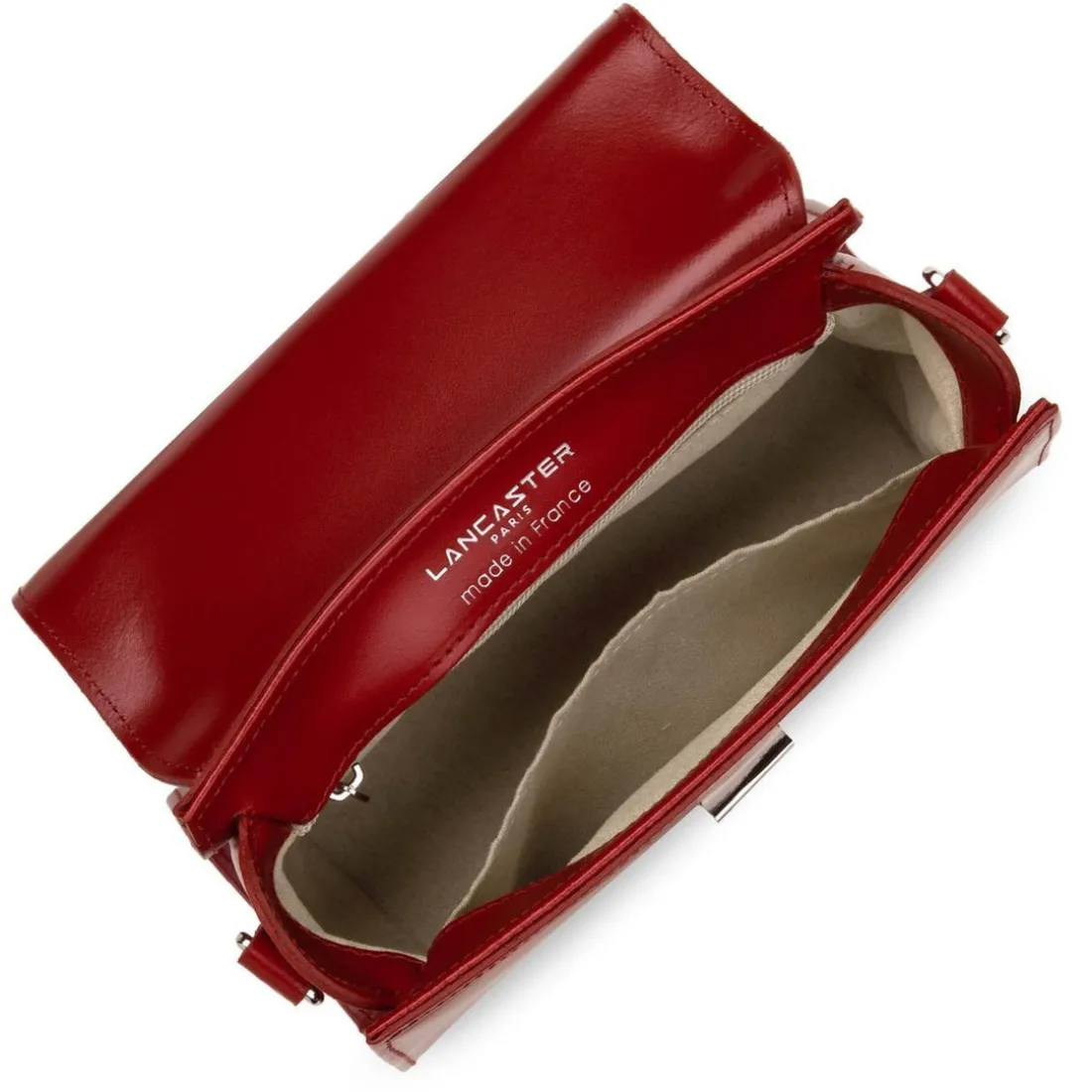 Sac à main A rabat avec fermoir S Suave Even en cuir rouge carmin