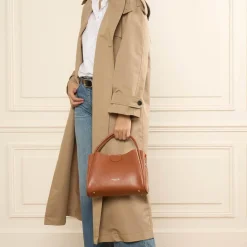 Sac à main Aimantée M Ida Double marron en cuir