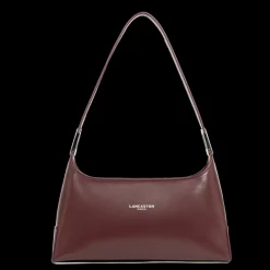 Sac à main bordeaux en cuir