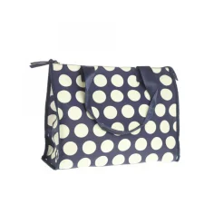 Sac à main carré à pois avec anses femme - Bleu