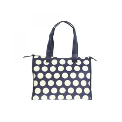 Sac à main carré à pois avec anses femme - Bleu