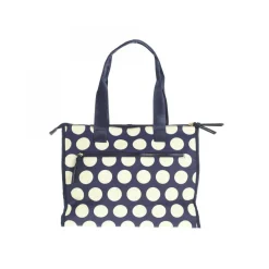 Sac à main carré à pois avec anses femme - Bleu