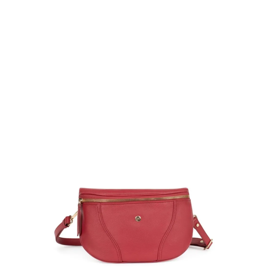 Sac banane ANDREA Rouge foncé en cuir Lara