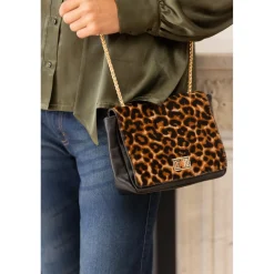 Sac bandoulière Léonie marron en cuir