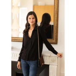 Sac bandoulière Léonie marron en cuir