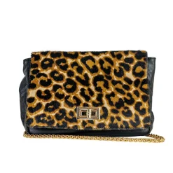 Sac bandoulière Léonie marron en cuir