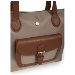 Sac cabas porté main - Petit KIANA Taupe/Marron Ava