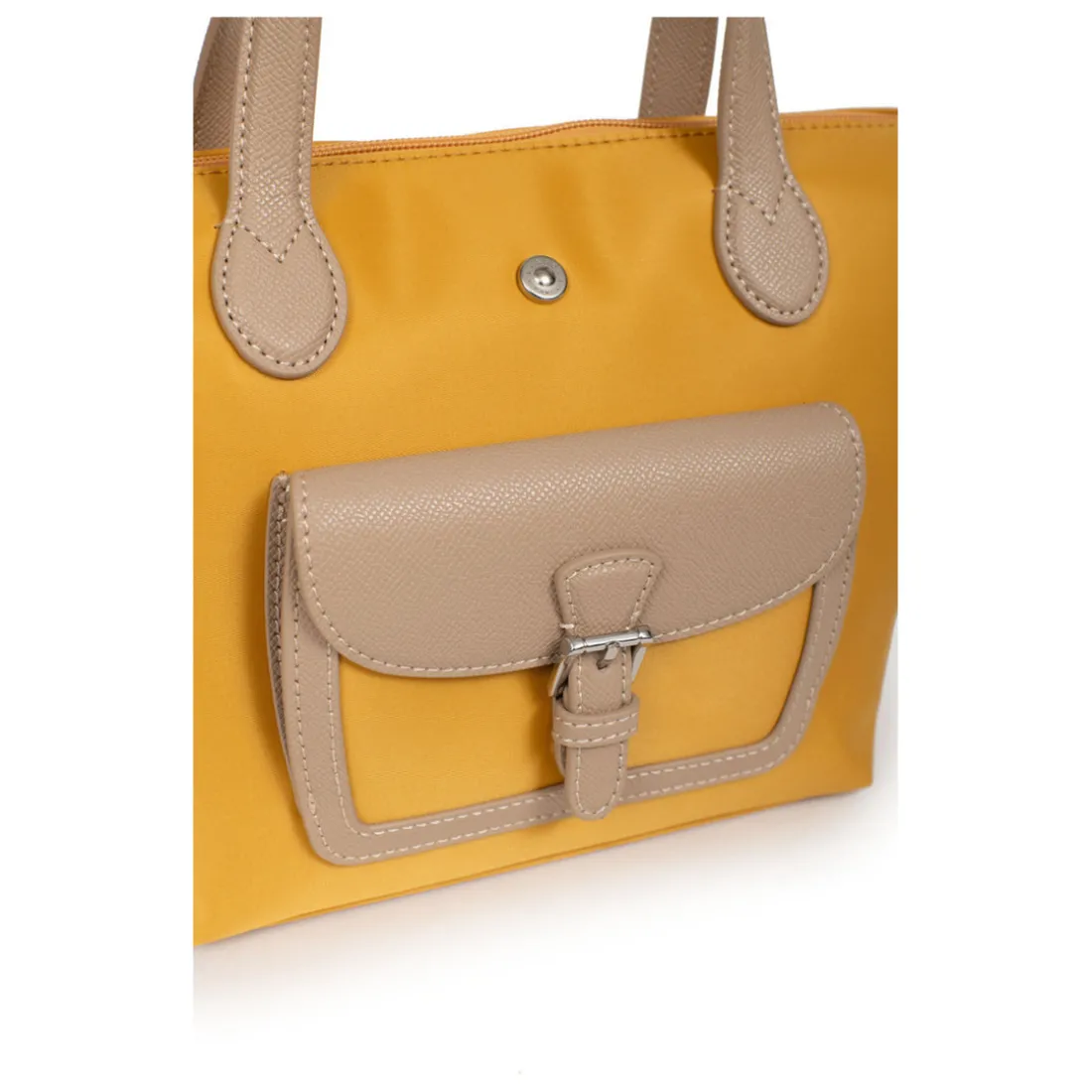 Sac cabas porté main - Petit KIANA Jaune Yael