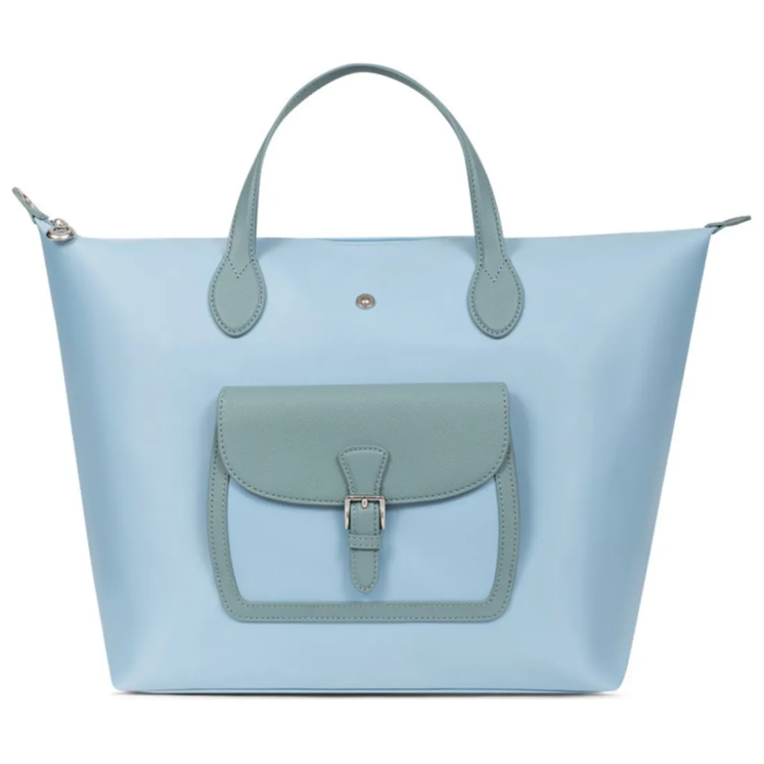 Sac cabas porté main A4 - Grand KIANA Bleu ciel Julia