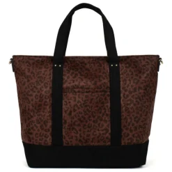 Sac cabas porté main LEONIE Imprimé Chocolat Léa Sloan