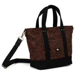 Sac cabas porté main LEONIE Imprimé Chocolat Xena