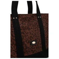 Sac cabas porté main LEONIE Imprimé Chocolat Xena