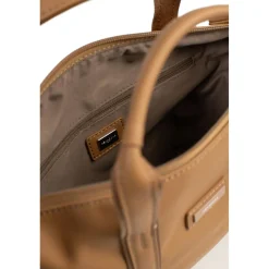 Sac cabas porté main TARA Tan Lana marron