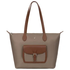 Sac cabas porté épaule A4 - Grand KIANA Taupe/Marron Cara