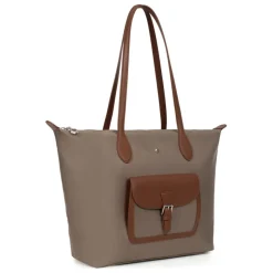 Sac cabas porté épaule A4 - Grand KIANA Taupe/Marron Cara