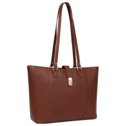 Sac cabas porté épaule A4 AUDE Marron Hope en cuir
