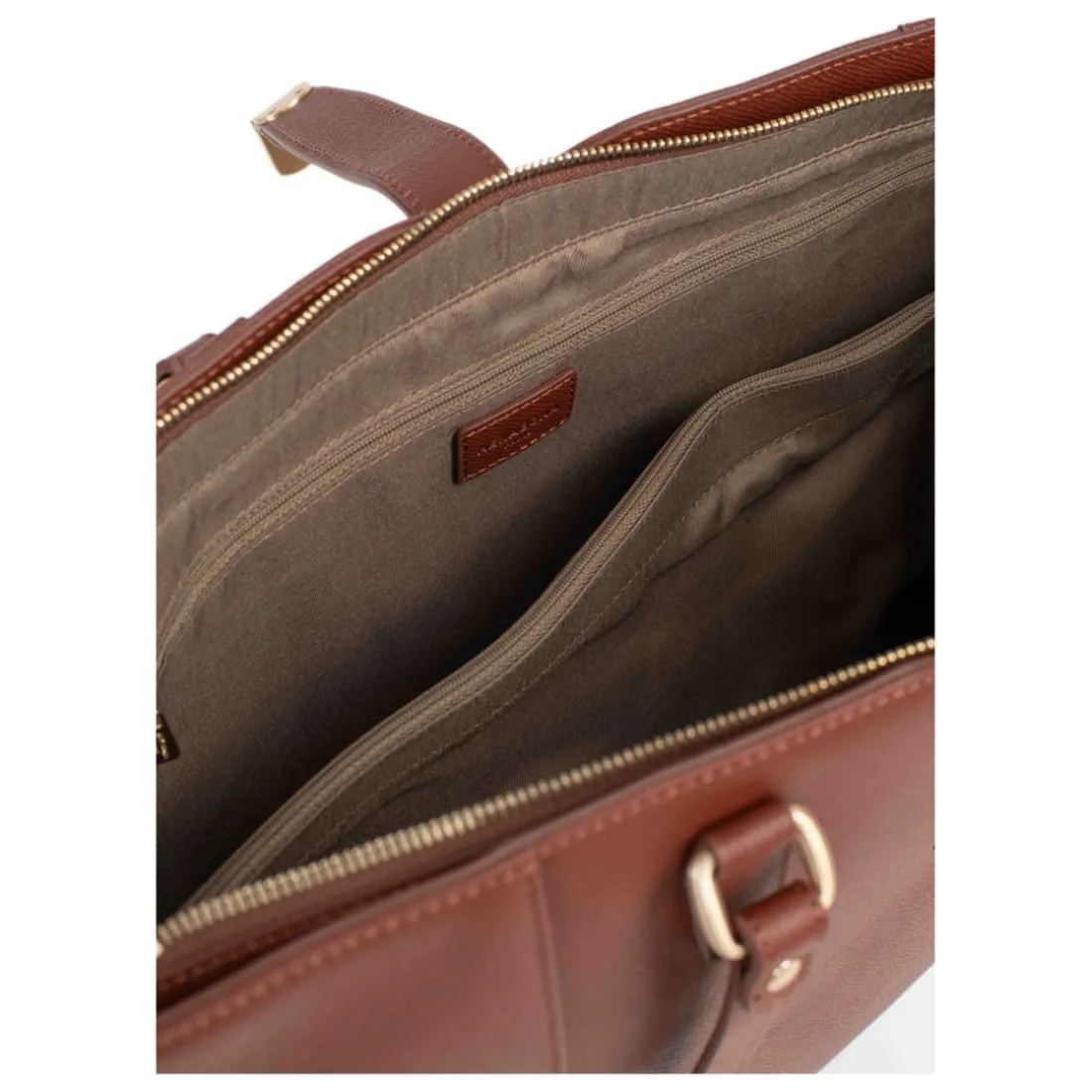 Sac cabas porté épaule A4 AUDE Marron Hope en cuir