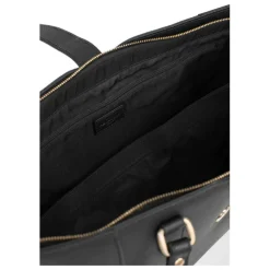 Sac cabas porté épaule A4 AUDE Noir Dina en cuir