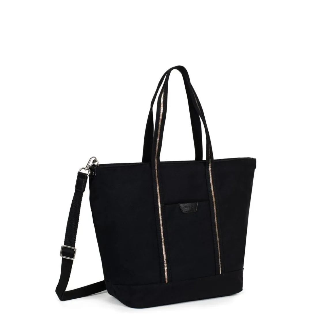 Sac cabas porté épaule A4 Cuir KAYA Noir en toile Nia