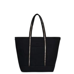Sac cabas porté épaule A4 Cuir KAYA Noir en toile Nia