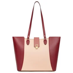 Sac cabas porté épaule A4 MERLINE Bordeaux/Multicolore Xia