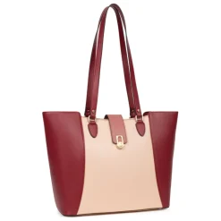 Sac cabas porté épaule A4 MERLINE Bordeaux/Multicolore Xia