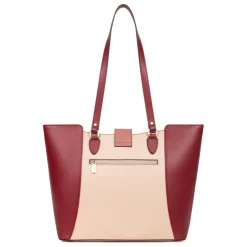 Sac cabas porté épaule A4 MERLINE Bordeaux/Multicolore Xia