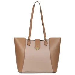 Sac cabas porté épaule A4 MERLINE Écorce/Taupe Bea