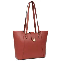 Sac cabas porté épaule A4 MERLINE Brique Yule