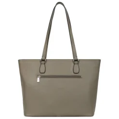 Sac cabas porté épaule A4 MIRABELLE Olive en cuir Anya