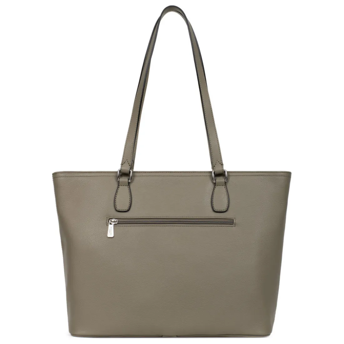 Sac cabas porté épaule A4 MIRABELLE Olive en cuir Anya