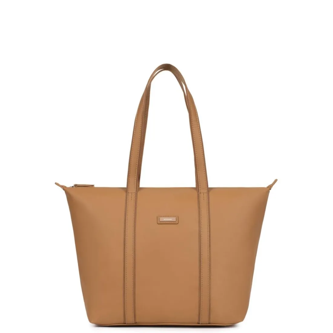 Sac cabas porté épaule A4 TARA Tan Lucie marron caramel