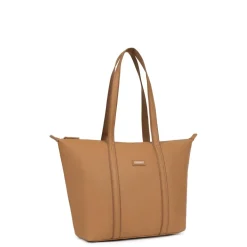 Sac cabas porté épaule A4 TARA Tan Lucie marron caramel