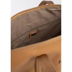 Sac cabas porté épaule A4 TARA Tan Lucie marron caramel